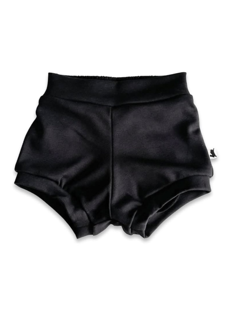 Little & Lively High Waisted Shorties -Kids Black Bamboo Shorts